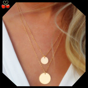 2/$25🍒 ADELE Layered Coin Necklace